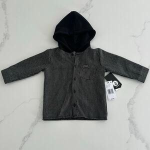 NWT Toddler Volcom Hooded Button Up Flannel size 18mo